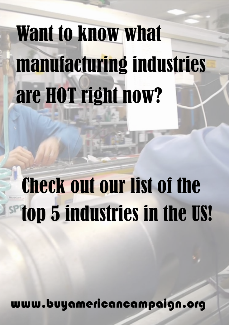 US manufacturing industries