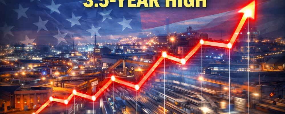 U.S. Manufacturing Growth Hits 3.5-Year High as Factory Activity Surges