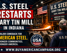 American Steel Comeback: U.S. Steel Restarts Gary Tin Mill, Adds 225 Jobs in Indiana