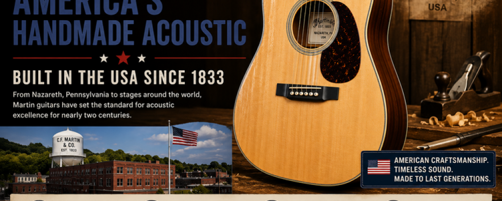 Martin Guitars: America’s Handmade Acoustic, Built in the USA Since 1833