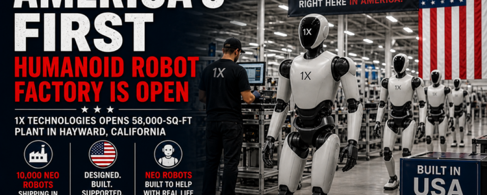 America’s First Humanoid Robot Factory Just Opened in California — And It’s Shipping 10,000 Robots This Year
