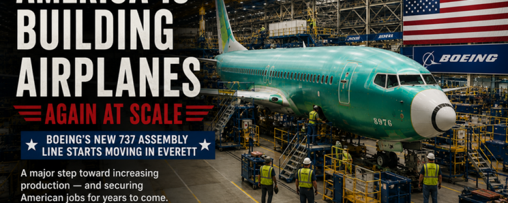 America Is Building Airplanes Again — Boeing Fires Up a New 737 Line in Everett