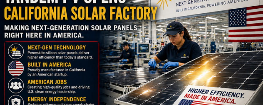 Made in Fremont: American Startup Tandem PV Opens Next-Gen Solar Factory in California