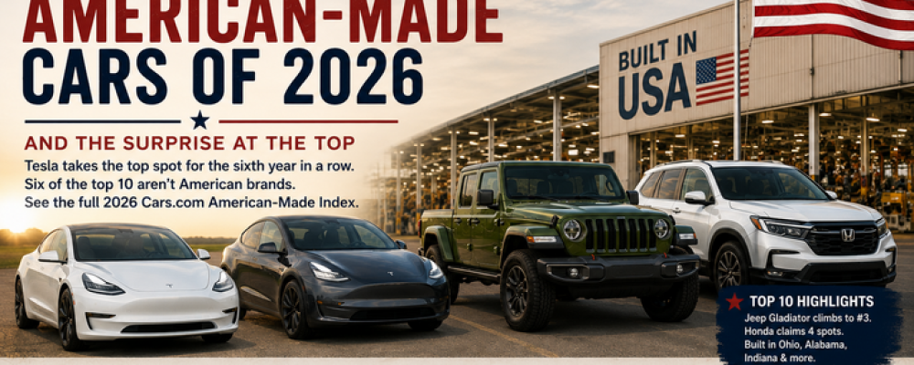 The Most American-Made Cars of 2026 — And the Surprise at the Top
