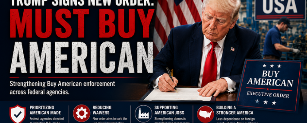 Trump Signs New “Buy American” Executive Order Targeting Federal Purchasing Waivers